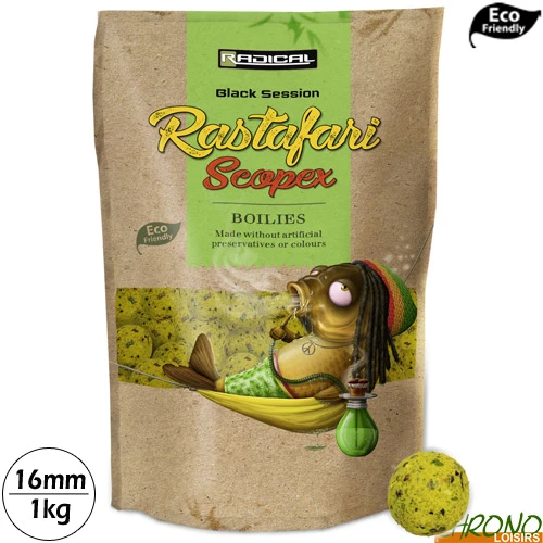 Bouillettes Radical Rastafari Scopex 16mm 1kg 1 Bouillettes Radical Rastafari Scopex 16mm 1kg