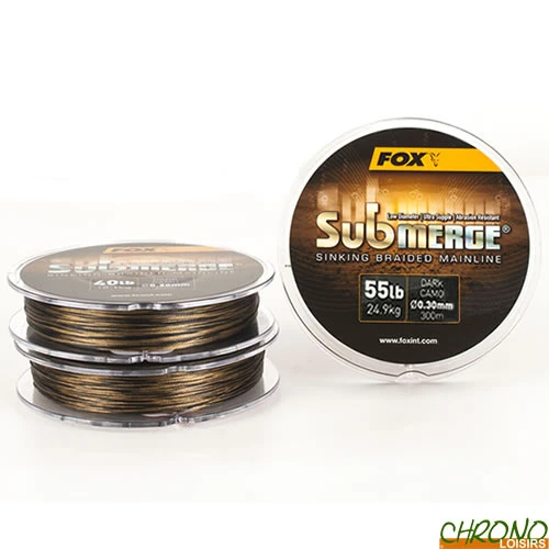 Tresse Fox Submerge Sinking Braid 0.30mm 300m (les 3) 1 Tresse Fox Submerge Sinking Braid 0.30mm 300m (les 3)