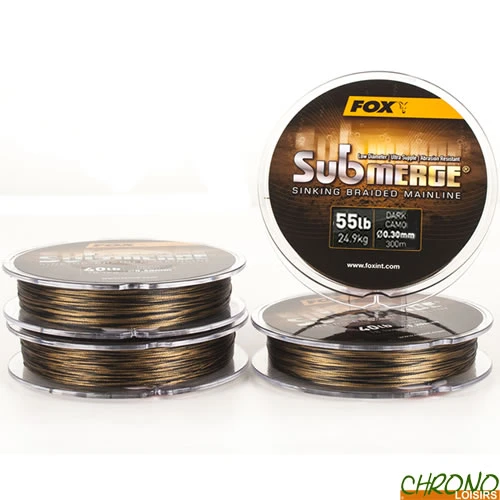 Tresse Fox Submerge Sinking Braid 0.30mm 300m (les 4) 1 Tresse Fox Submerge Sinking Braid 0.30mm 300m (les 4)