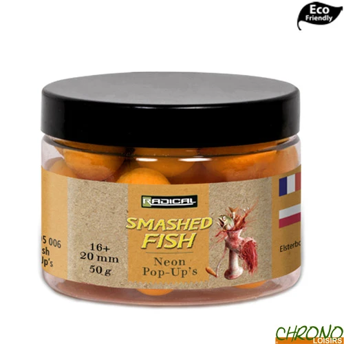 Pop Ups Radical Smashed Fish Neon 16/20mm 50g 1 Pop Ups Radical Smashed Fish Neon 16/20mm 50g