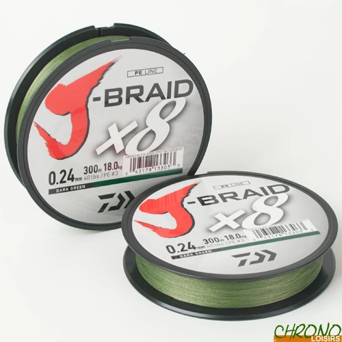 Tresse Daiwa Jbraid 8 Brins 300m 1 Tresse Daiwa Jbraid 8 Brins 300m