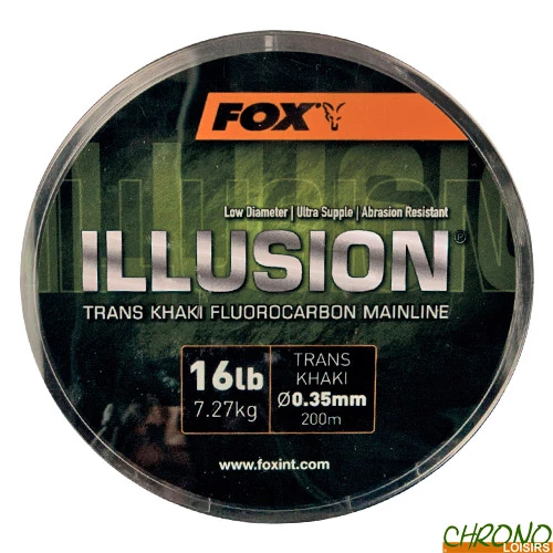 Ligne Fluorocarbon Fox Illusion Trans Khaki 200m 1 Ligne Fluorocarbon Fox Illusion Trans Khaki 200m