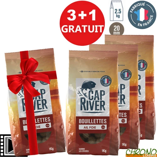 Bouillettes Cap River Ail Foie 20mm 2.5kg (x3) 1 Bouillettes Cap River Ail Foie 20mm 2.5kg (x3)