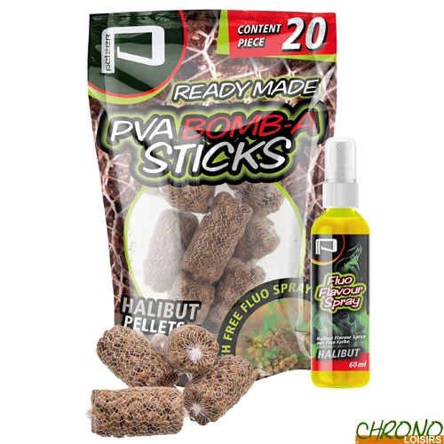 Stick PVA Pelzer Bomb-A Halibut + Booster Fluo (les 20) 1 Stick PVA Pelzer Bomb-A Halibut + Booster Fluo (les 20)